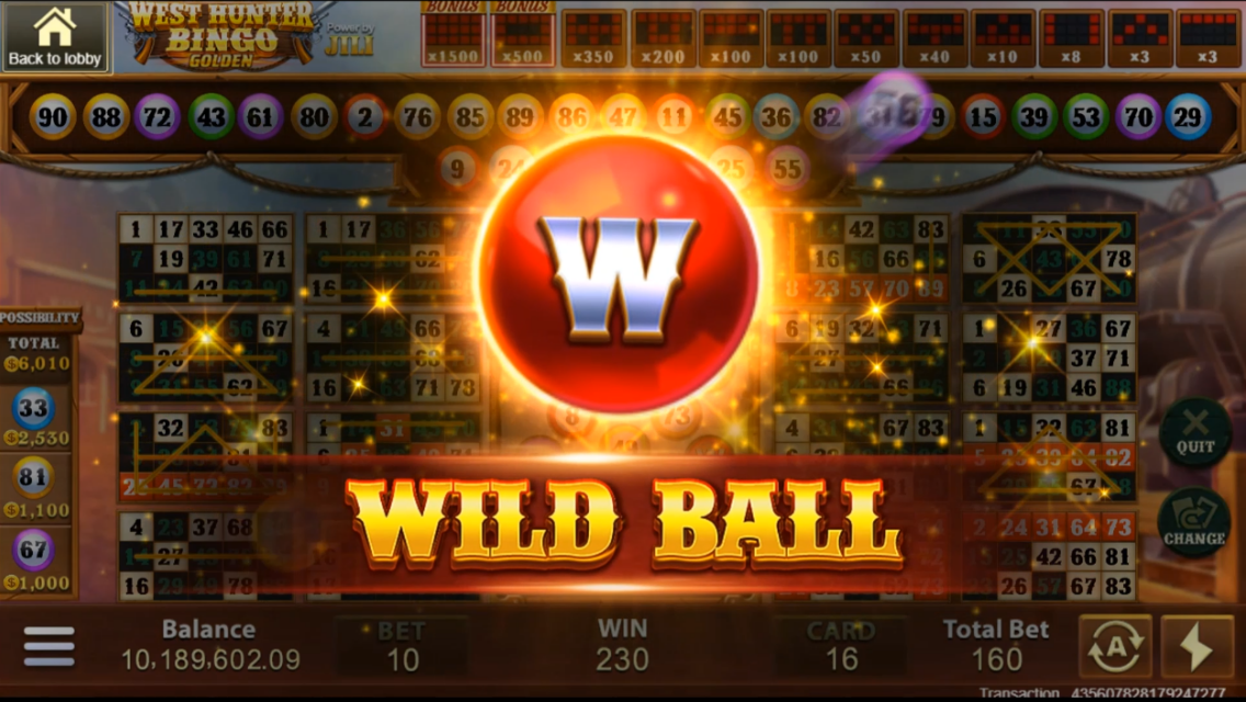 West Hunter Bingo Screenshot