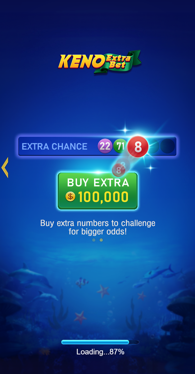 Keno Extra Bet Screenshot