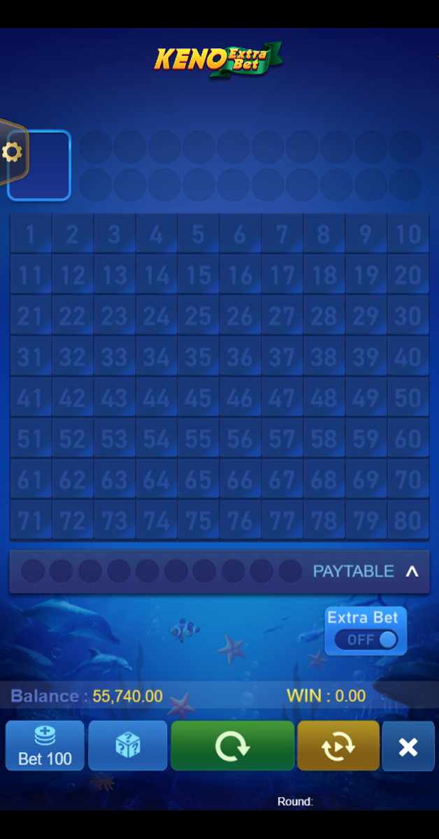 Keno Extra Bet Screenshot