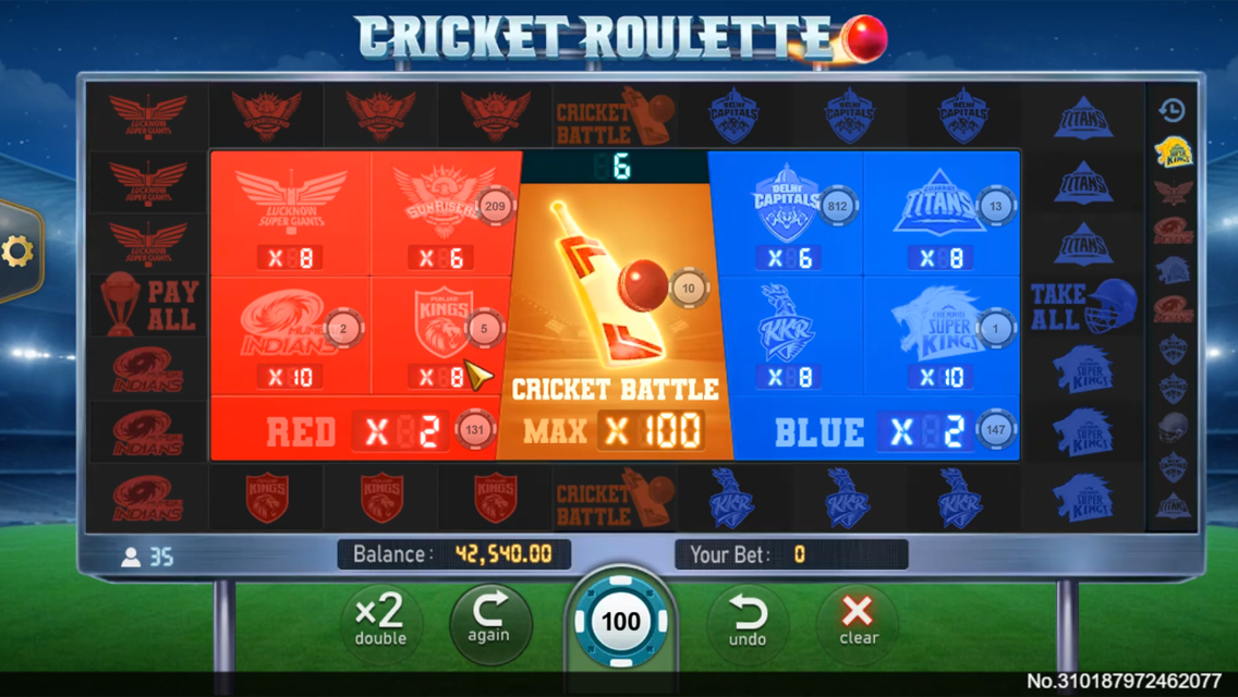Cricket Roulette Screenshot