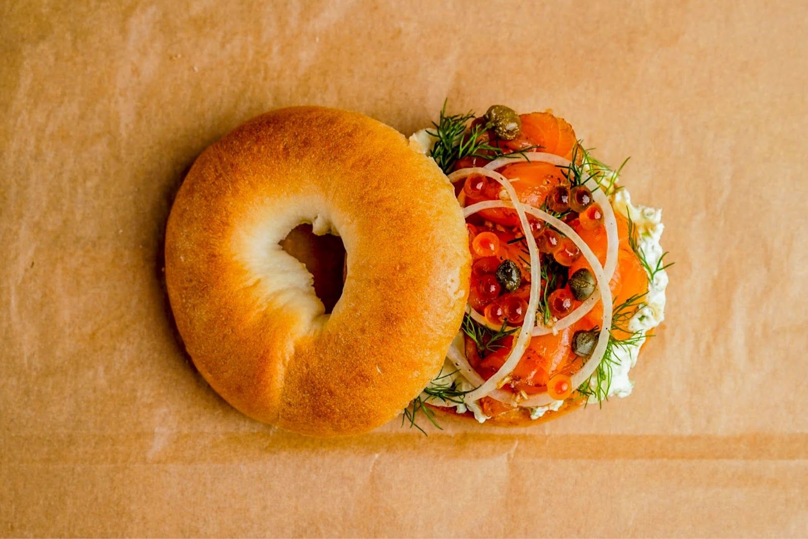 Smoked Salmon Bagel at bangkok cafe