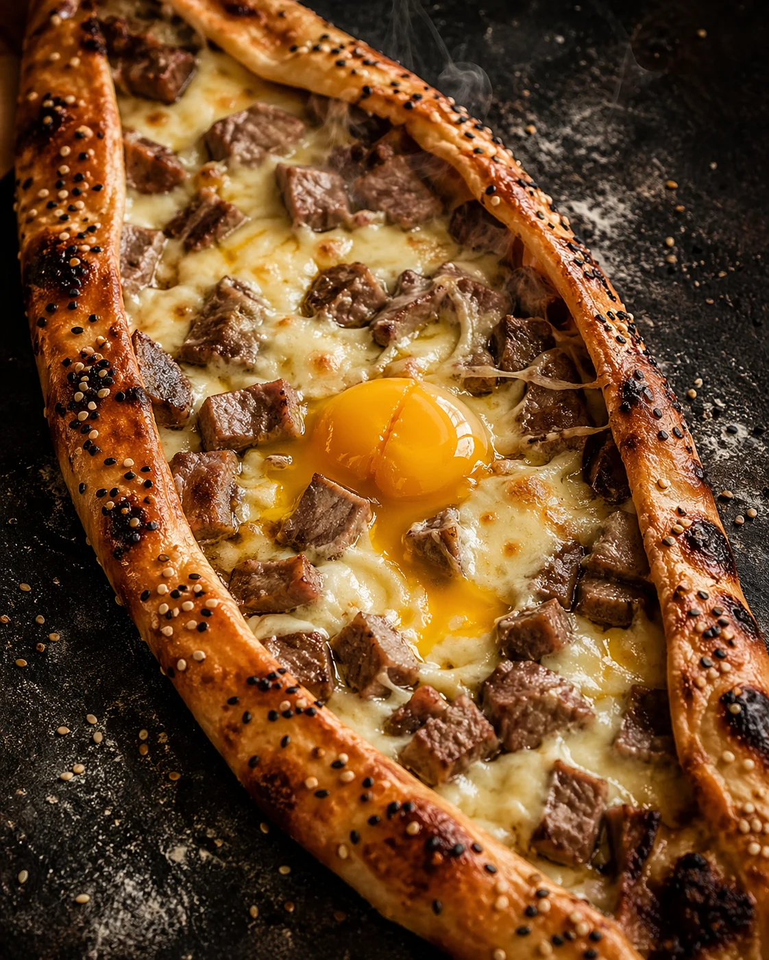 Kuşbaşılı pide — Pide