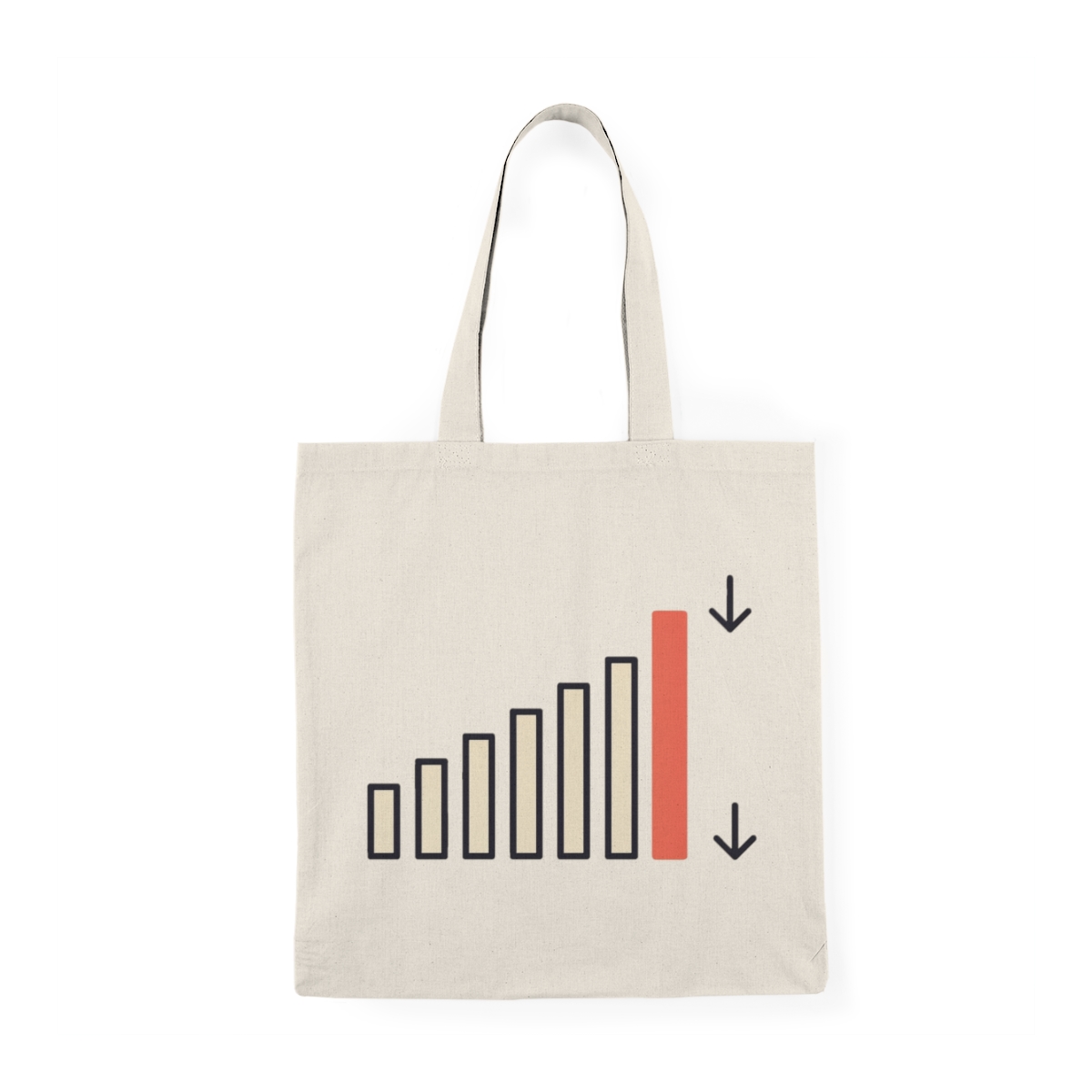 Negative Split on Natural Tote Bag