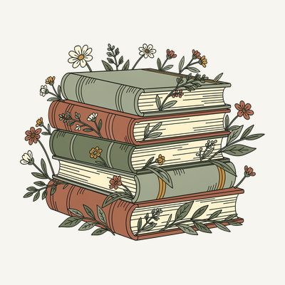 Book Stack in Bloom