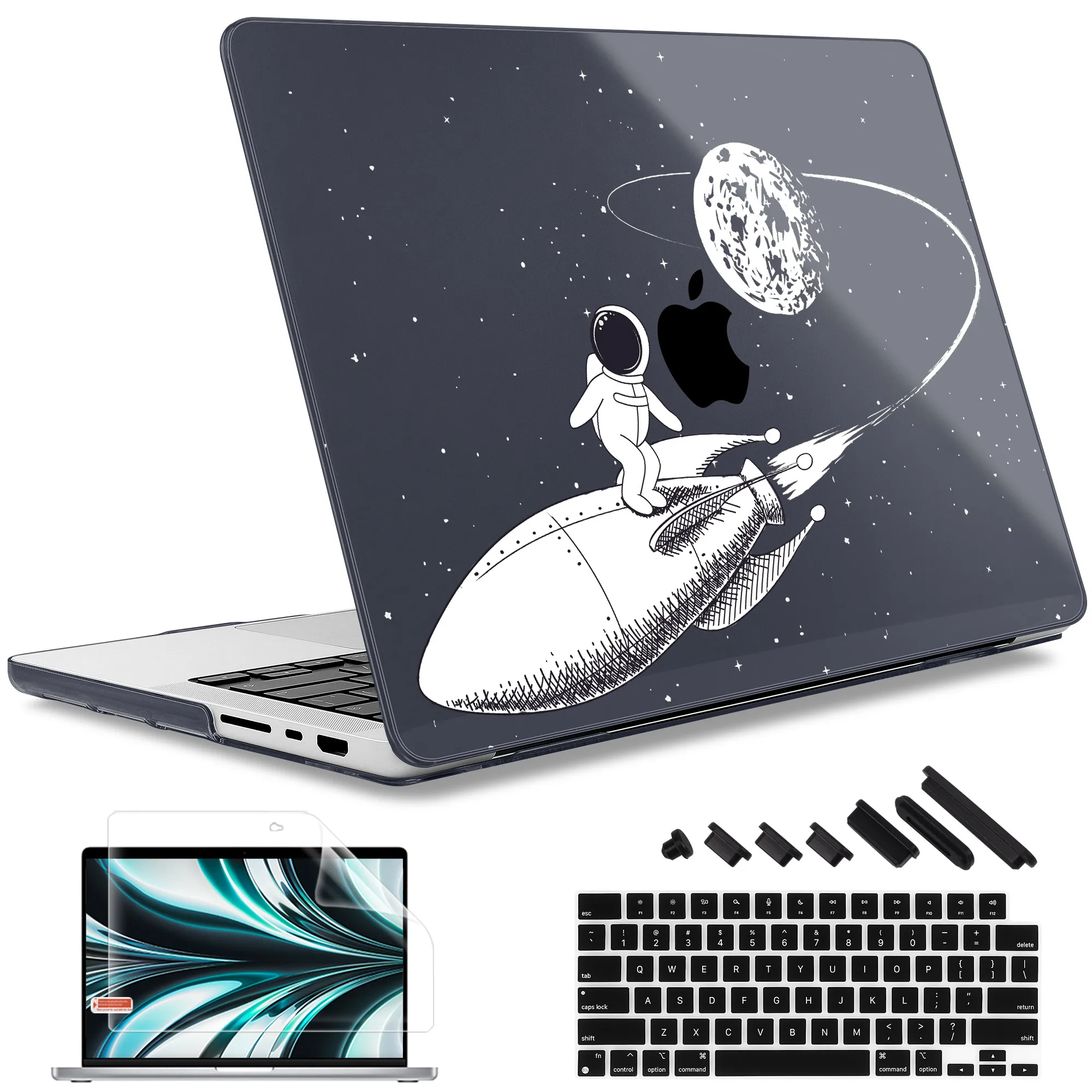 Astronaut-design MacBook hard case from the Modexa inventory