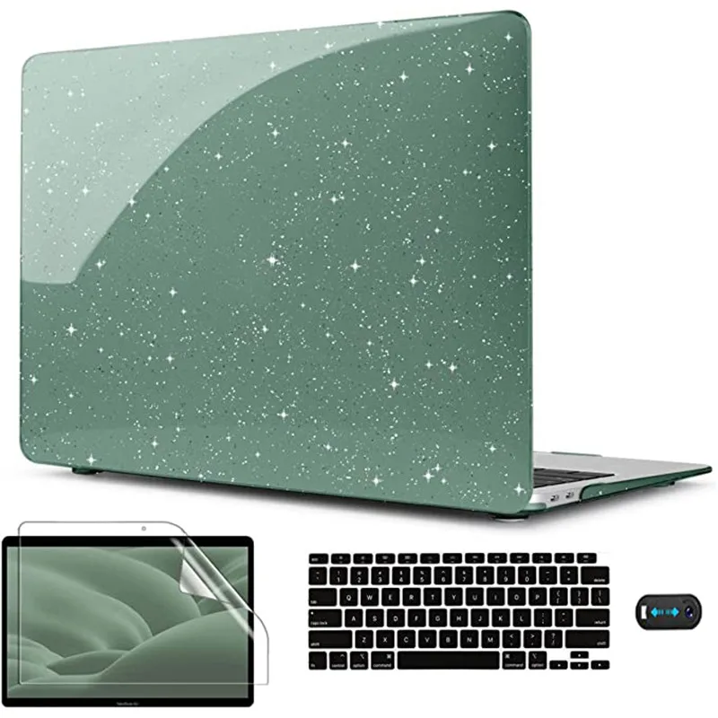 2023 Glitter Laptop Case for MacBook Pro 14, Air M2 13.6, M1 16, 13 inch