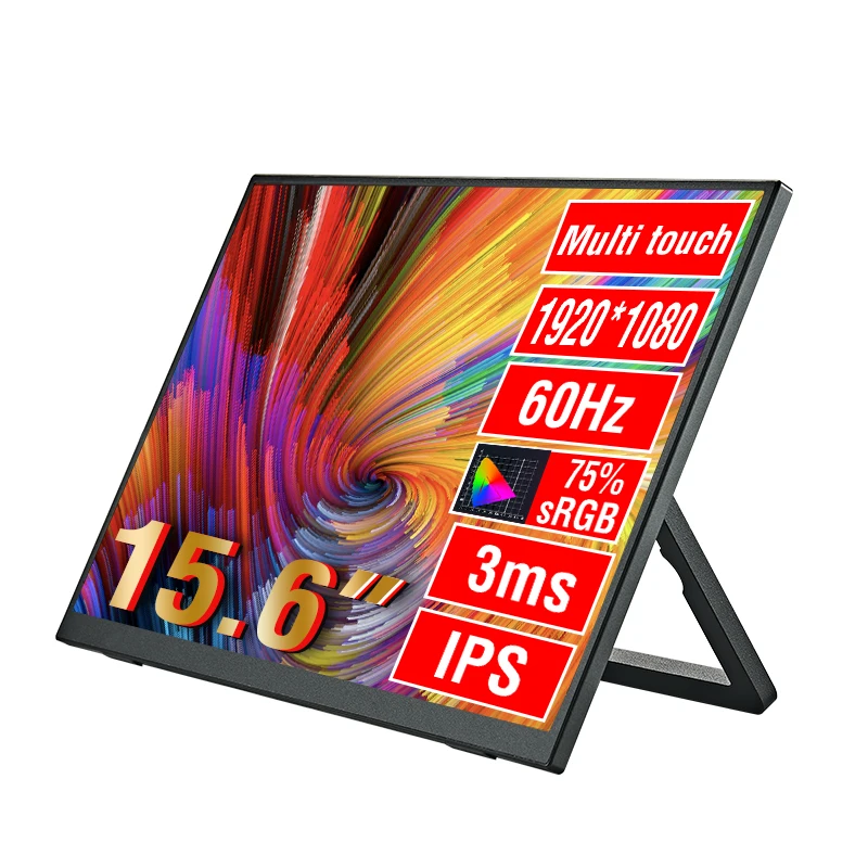 Anmite 15.6 Inch 1080P Portable Touchscreen Monitor for Laptop PC and Gaming