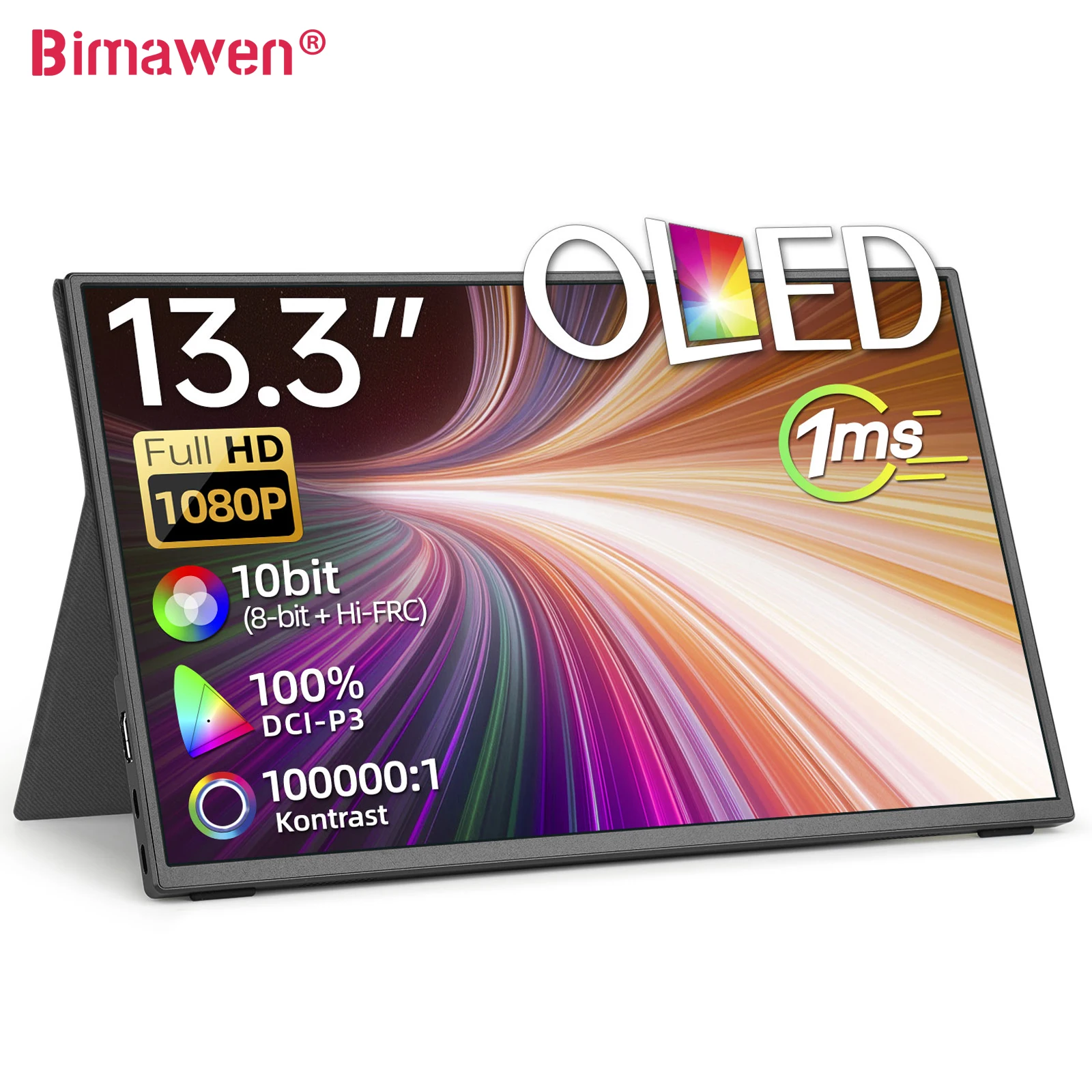 Bimawen 13.3 Inch OLED Portable Monitor Full HD for Gaming