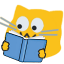 Emoji blobcatreading