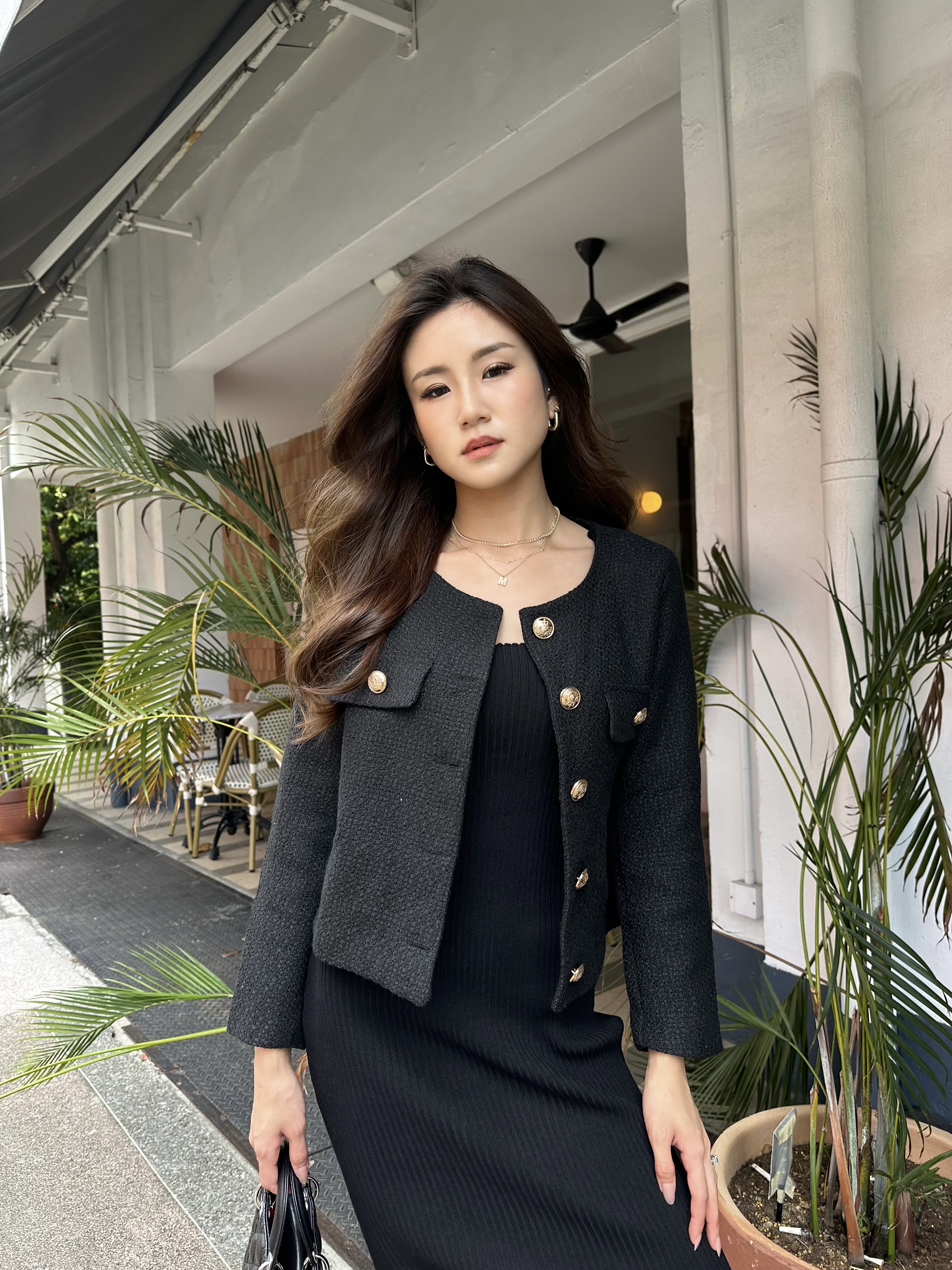 TWEED JACKET (BLACK) - じょあんめりっさ MELTSCLOSET | Take App
