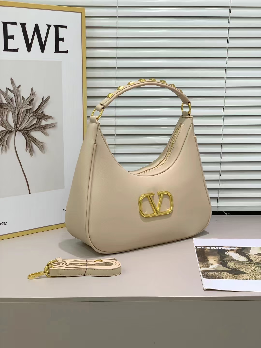 Sac VALENTINO Dallas En Cuir - Couleur Fango (kaki) - Taille Moyen - Neuf Avec étiquettes Et Accessoires D'origine