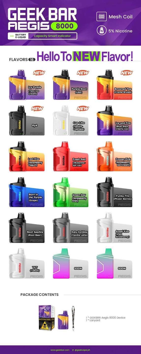 how much is elf bar vape Geek Bar Flavor Chart by Durity Distribution main image 1