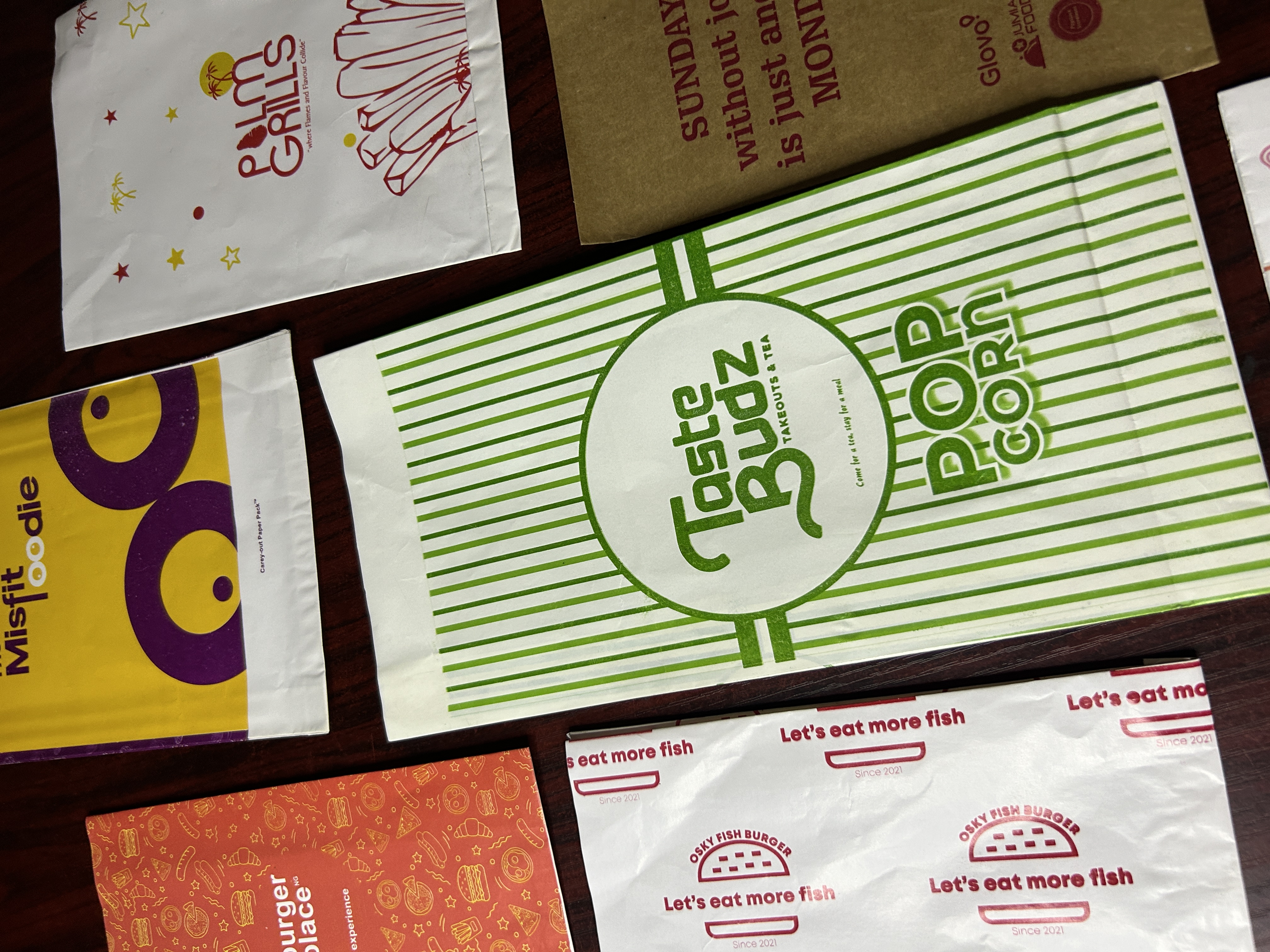 BRANDED LARGE POPCORN TAKEOUT BAGS / MINIMUM ORDER QUANTITY OF 1000