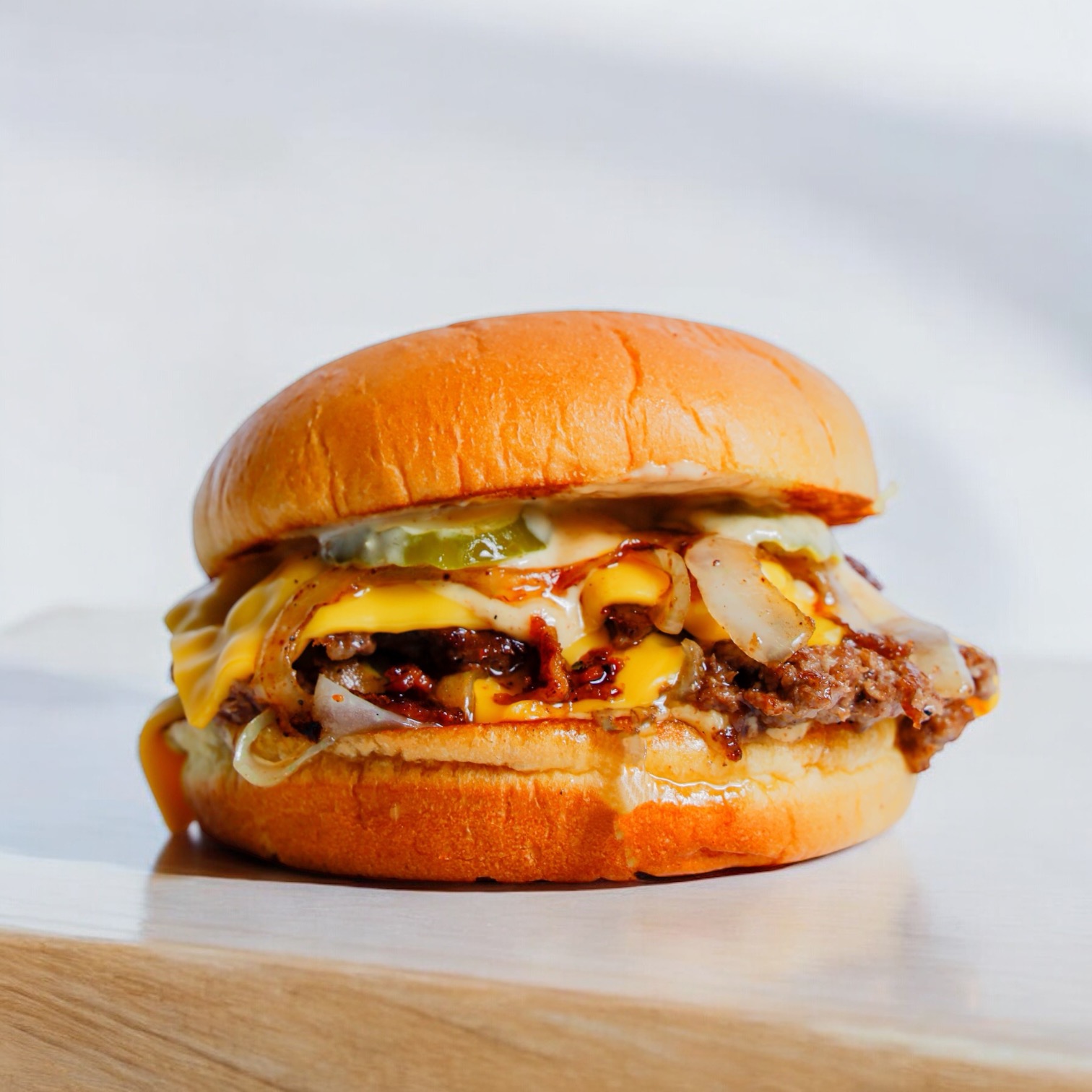 Oklahoma Burgie's con onion smash