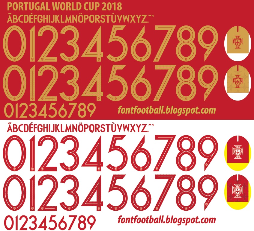 Font Vector Portugal World Cup 2018 kit FONT FOOTBALL BLOGSPOT