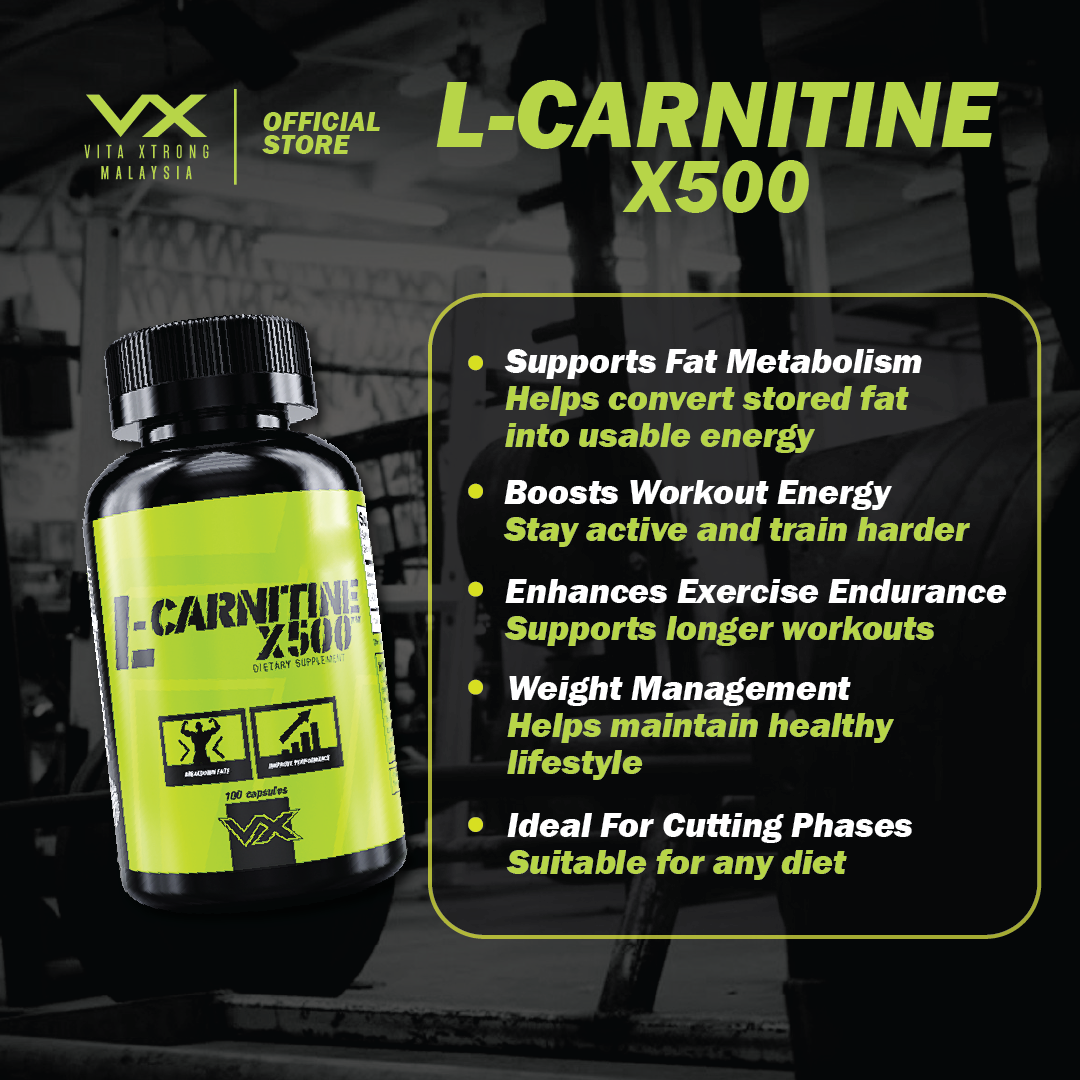 vitaxtrong l-carnitine x500 VITAXTRONG™ Elite | Fat Metabolism • Weight Management • Energy Support • Performance | Halal [VX] - 6SKINS 6in1 Beauty Elixir intestinal healing Strength:500mcg