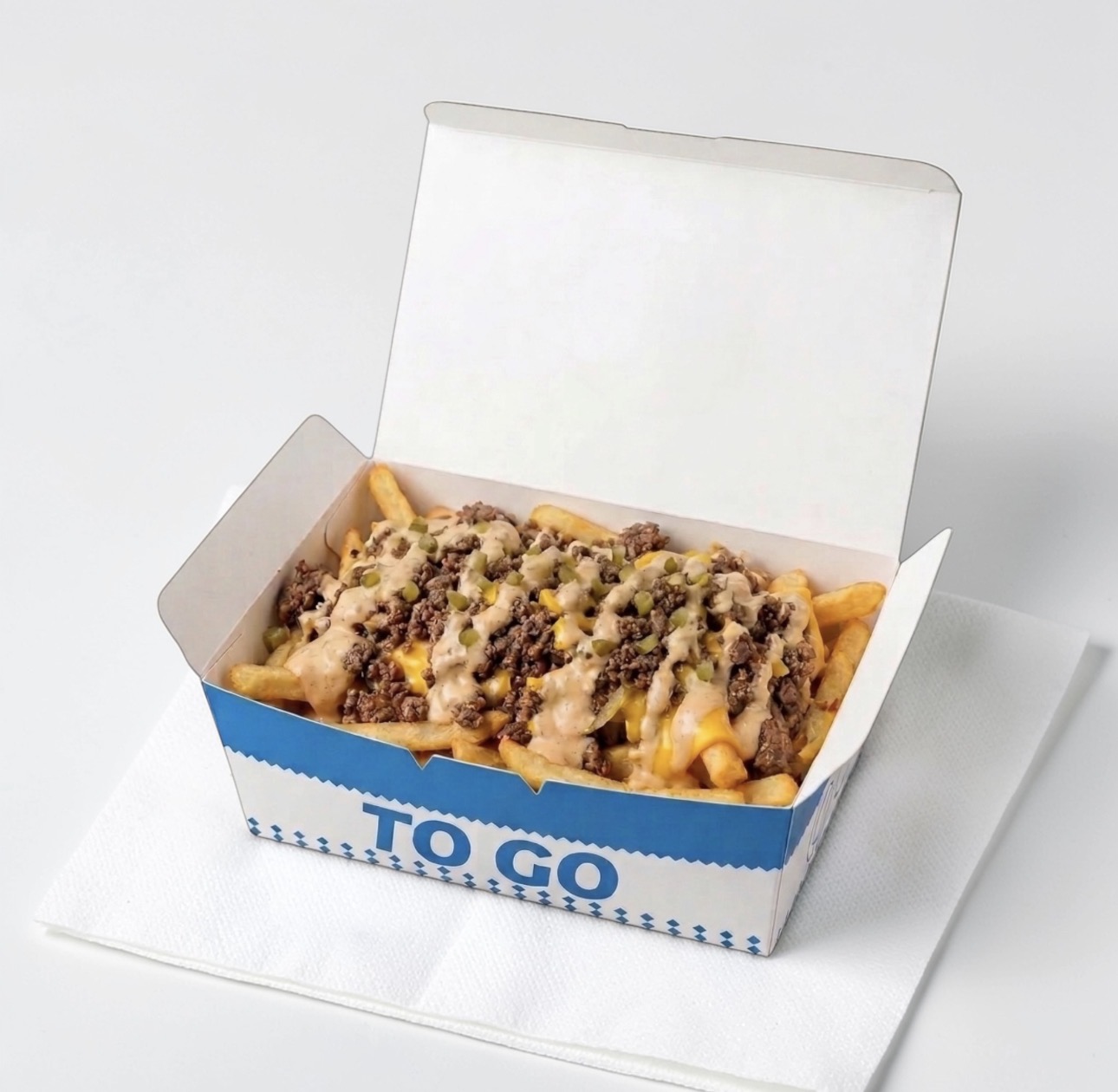 Burgie's Style Fries cargadas