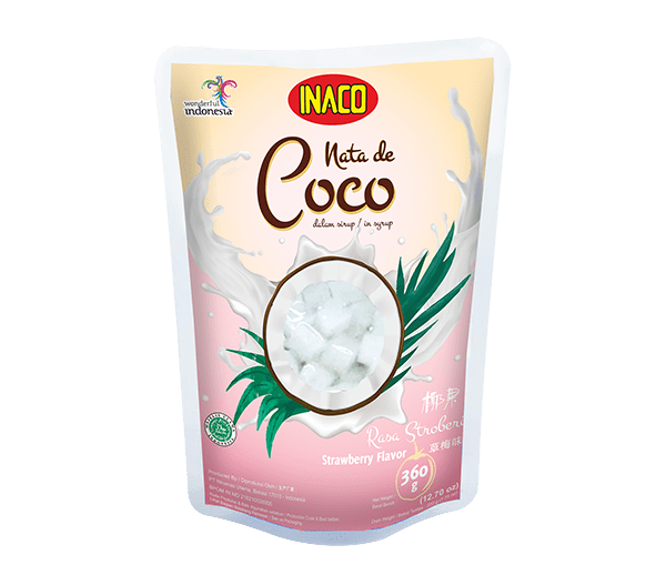 INACO Nata de Coco Strawberry 360g x 24