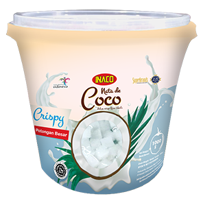INACO Nata de Coco Bucket Crispy 7.5mm 1KG x 6