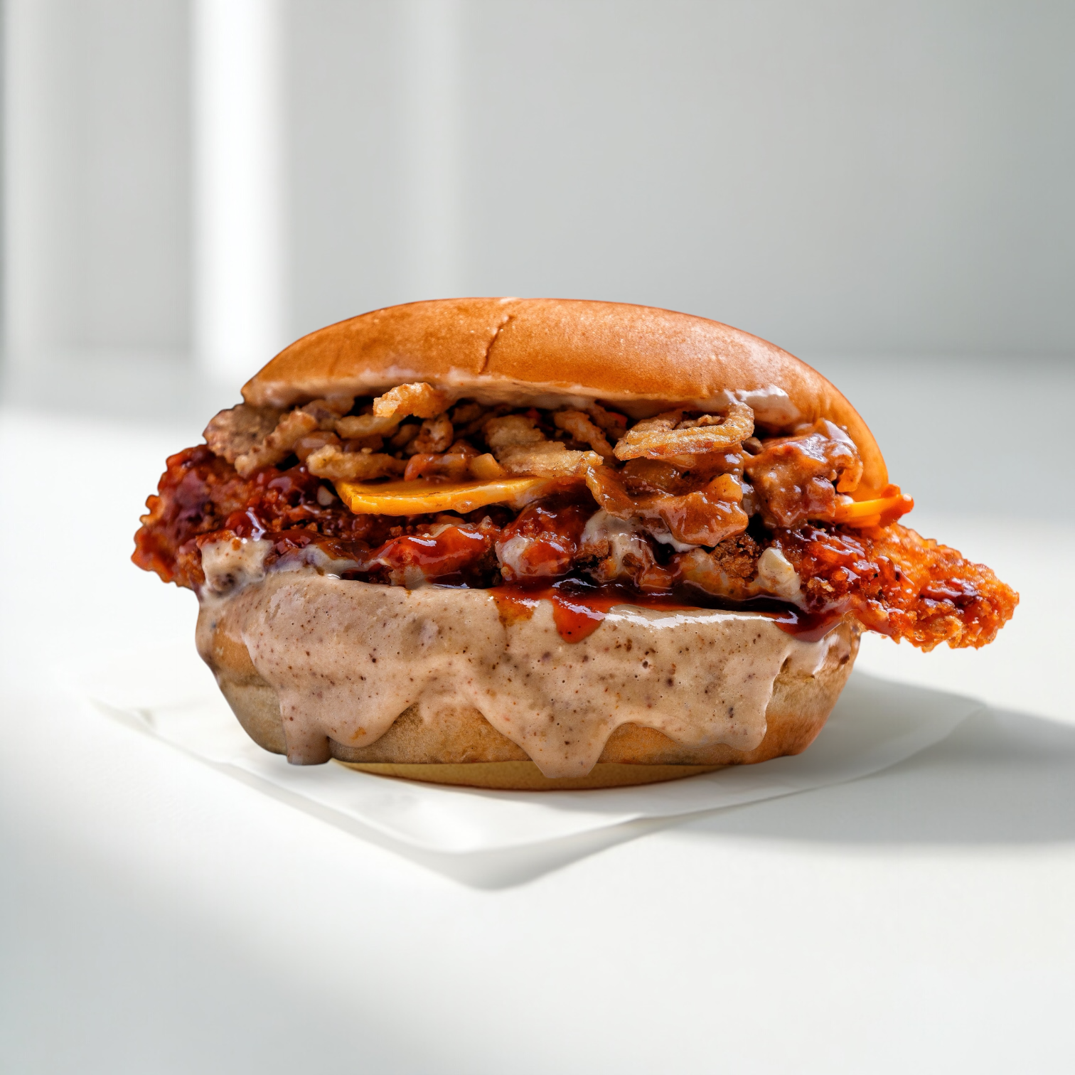 BBQ Chicken Burgie's con piña asada