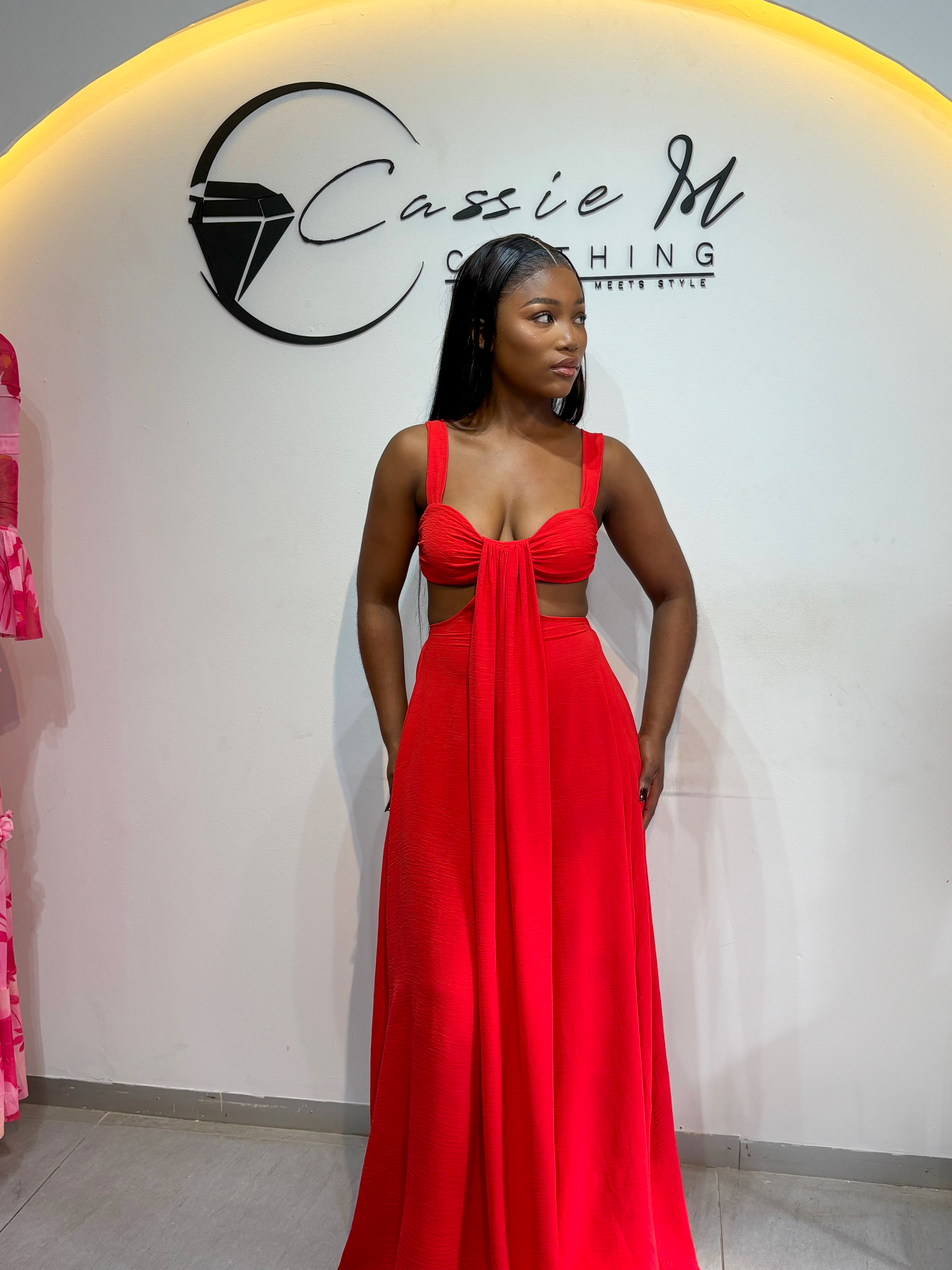 cassie red dress CASSIE