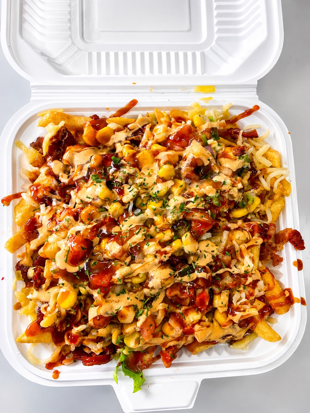 BBQ Jerk Chicken Loaded Fries