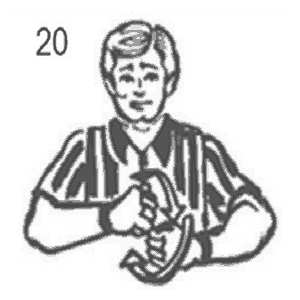 NCAA wrestling referee signal 20: Reversal