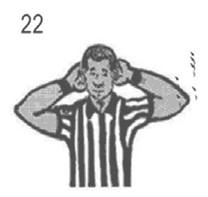 NCAA wrestling referee signal 22: Illegal hold
