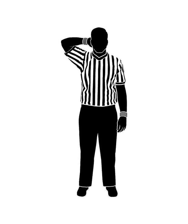 NFHS wrestling referee signal 13: Potentially Dangerous (left or right hand)