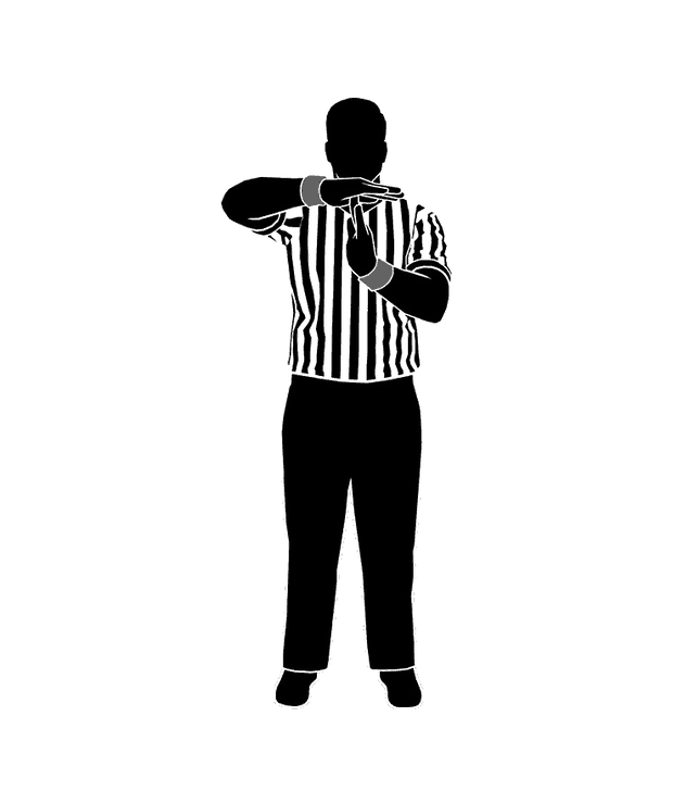 NFHS wrestling referee signal 19: Technical Violation