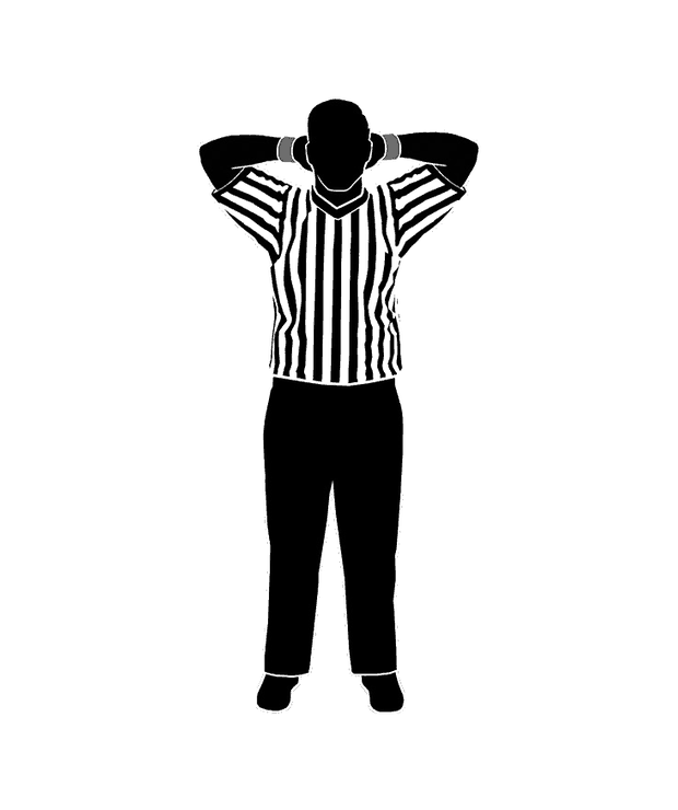 NFHS wrestling referee signal 20: Illegal Hold