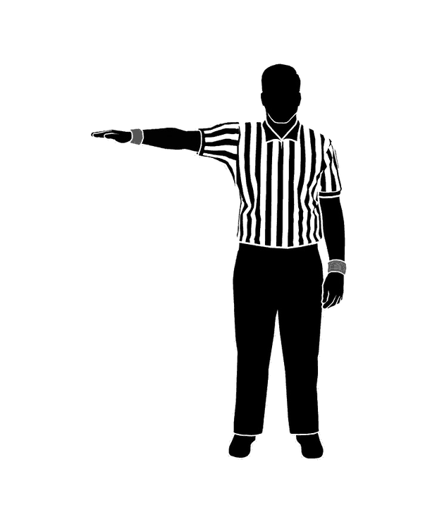 NFHS wrestling referee signal 23: Unsportsmanlike Conduct (left or right hand)