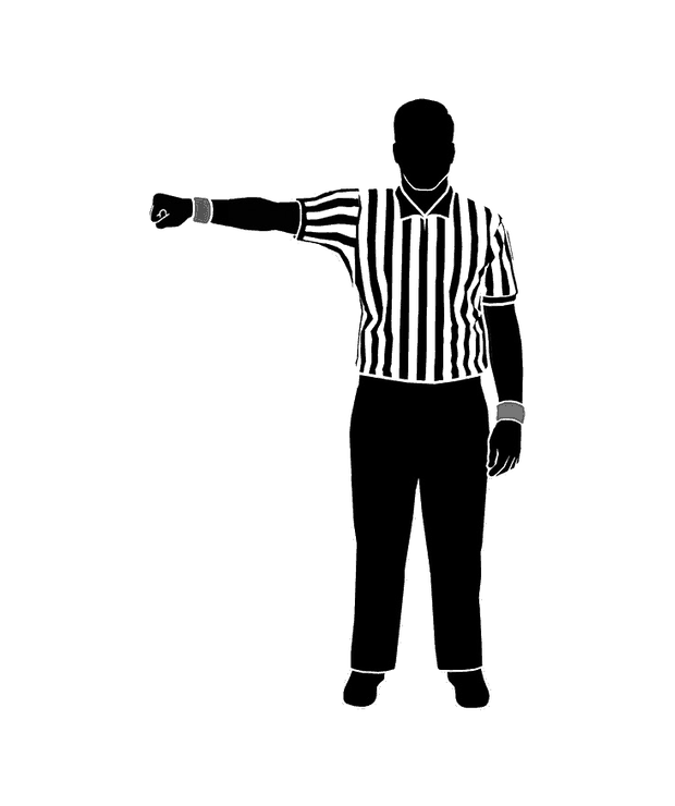 NFHS wrestling referee signal 25: Coach Misconduct (left or right hand)