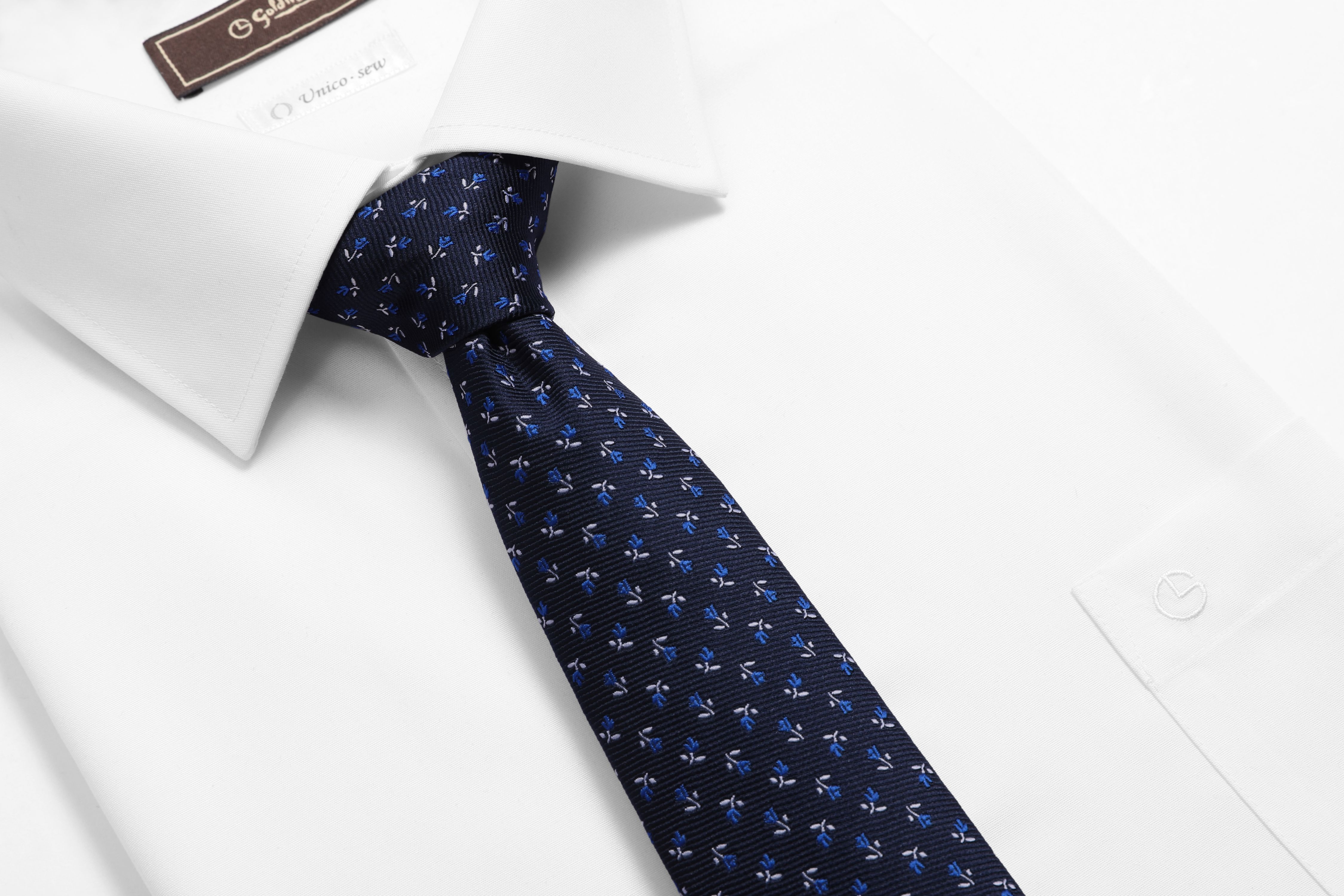 Goldlion Business Korean Version Men's Polyester Tie - Dark Blue (HTE496PL21N-85)