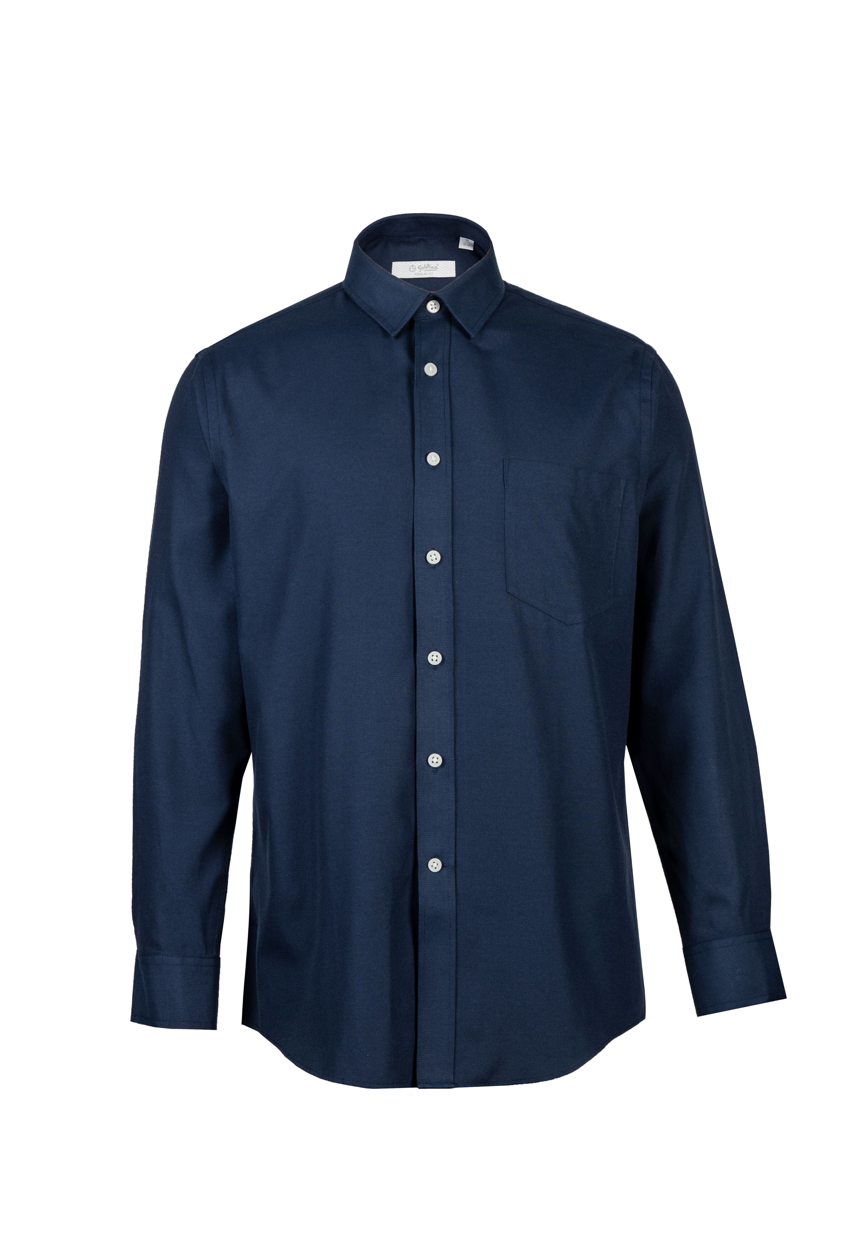 Goldlion Business Regular Fit Long-Sleeved Shirt Cotton Rich - Navy