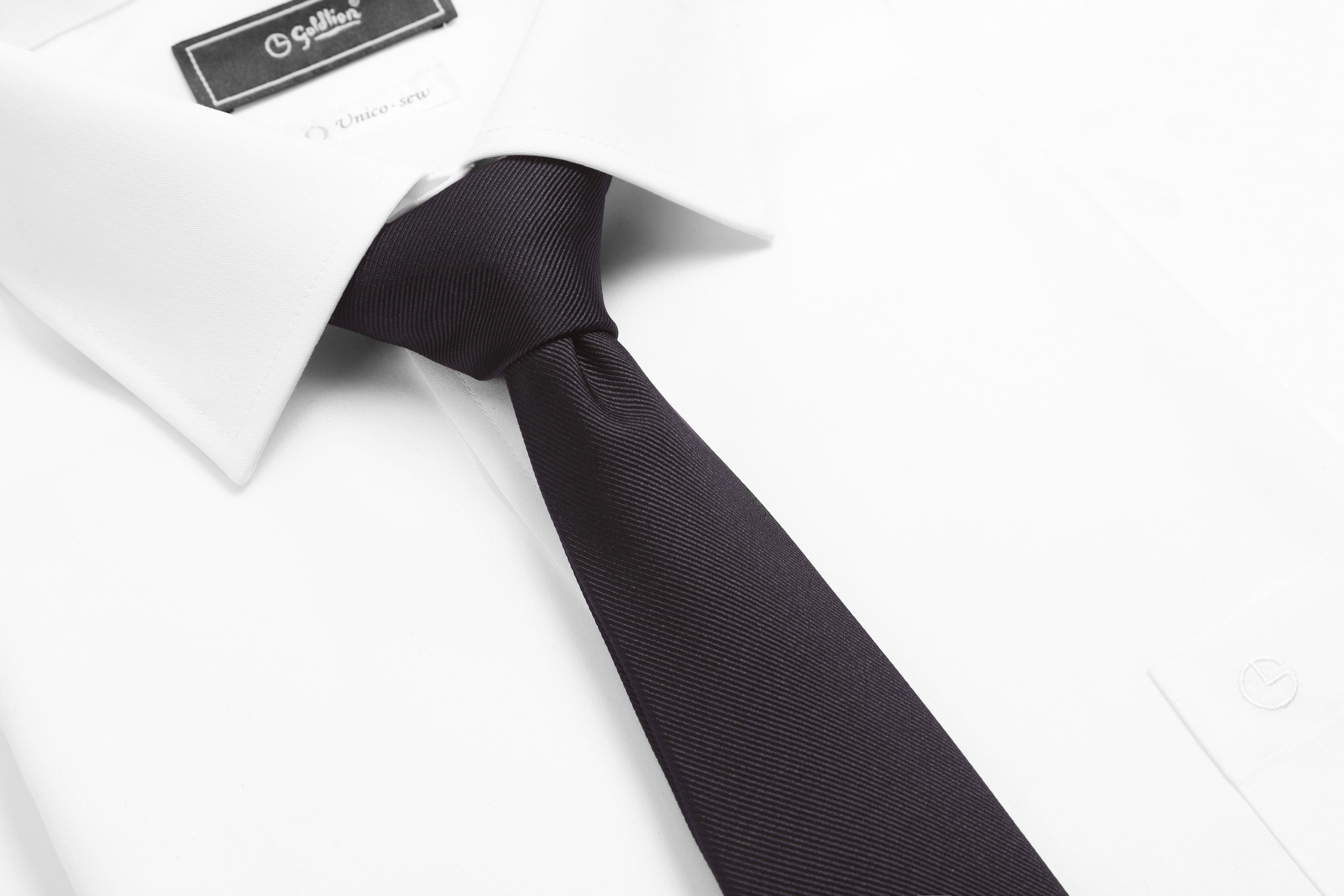 Goldlion Business Men's Polyester Tie - Black (HTE492PL21N-99)