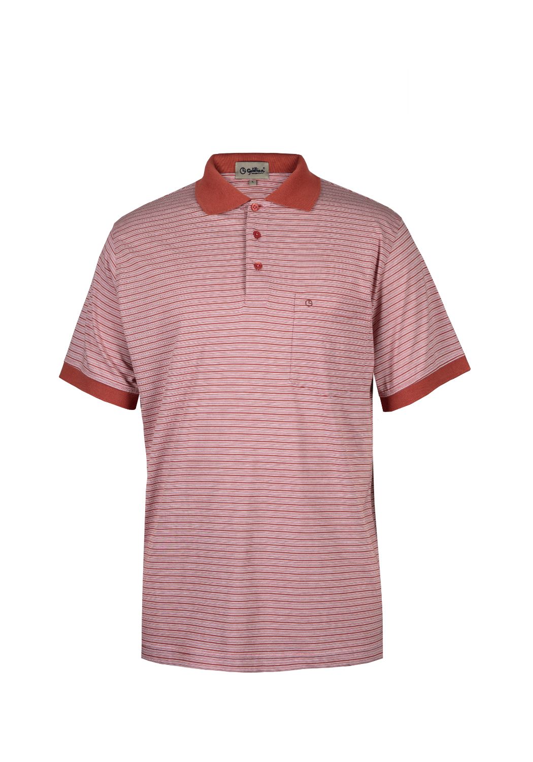 Goldlion Regular Fit Cotton Polo Tee - Red Stripe (RPS192CO22R-20)