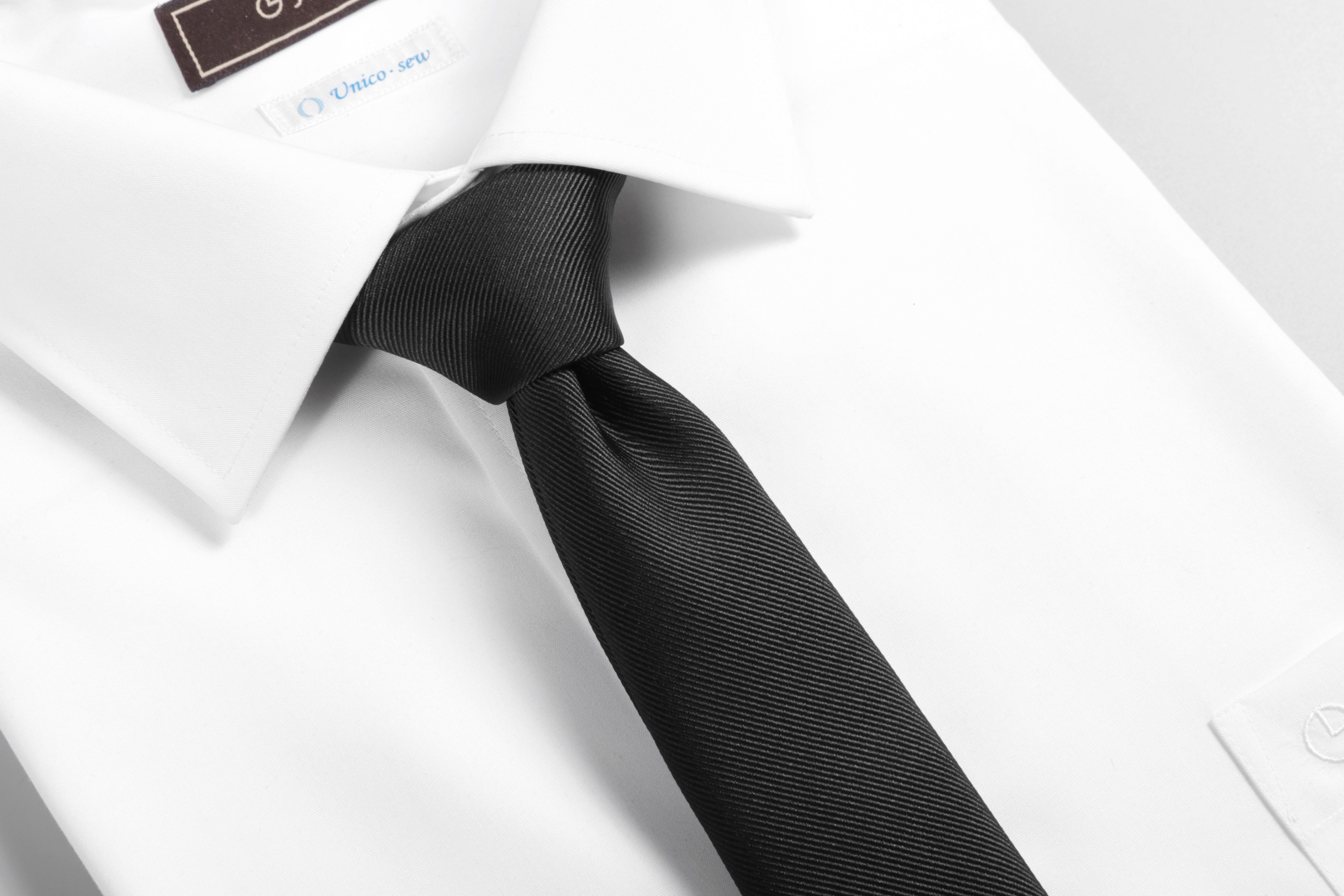 Goldlion Business Men's Polyester Slim Tie - Solid Black (HTE486PL21N-99)