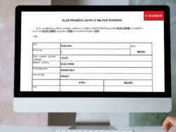 Na monitoru prikazan e-Rodni list na portalu e-Građani