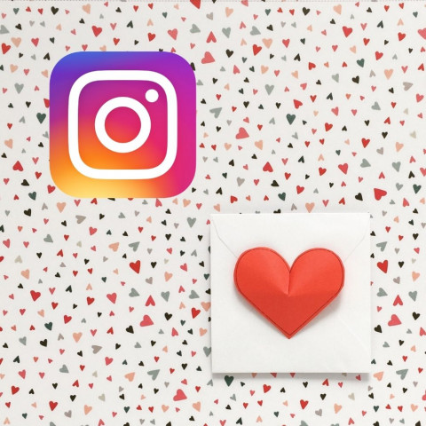 Kako vidjeti svoje lajkove na Instagramu Instagram logo i instagram srce na šarenoj podlozi