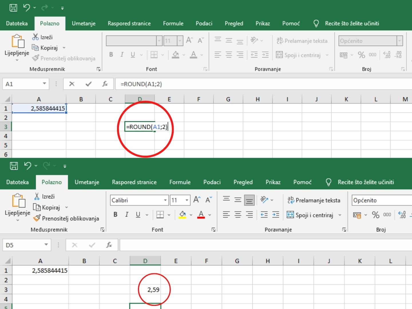 Kako Zaokružiti Broj U Excelu Takohr 6125