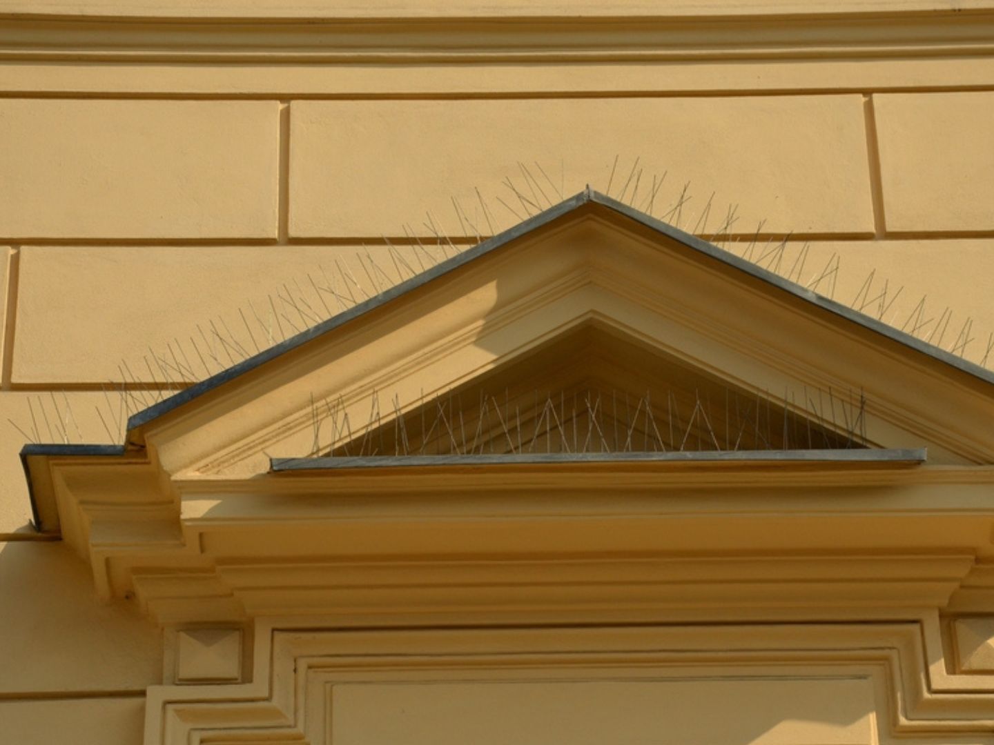 Postavi metalne ograde Na kući postavljene metalne zapreke kako bi otjerali golubove