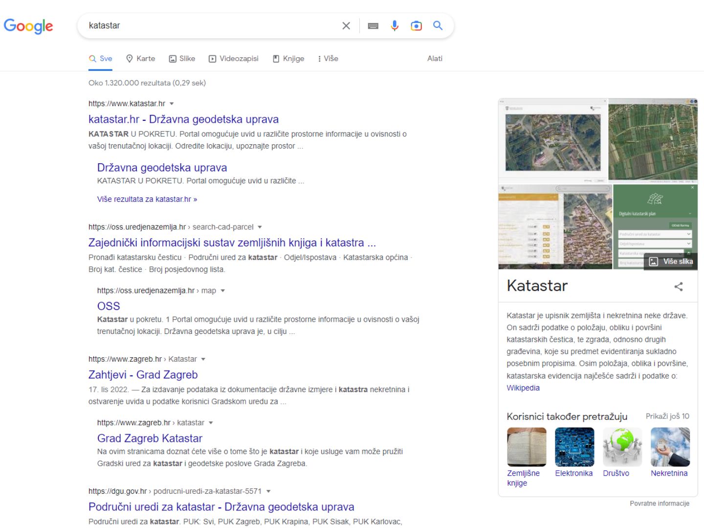 Otvori web stranicu katastra