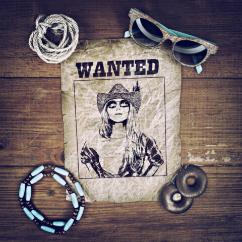 kaubojski wanted plakat