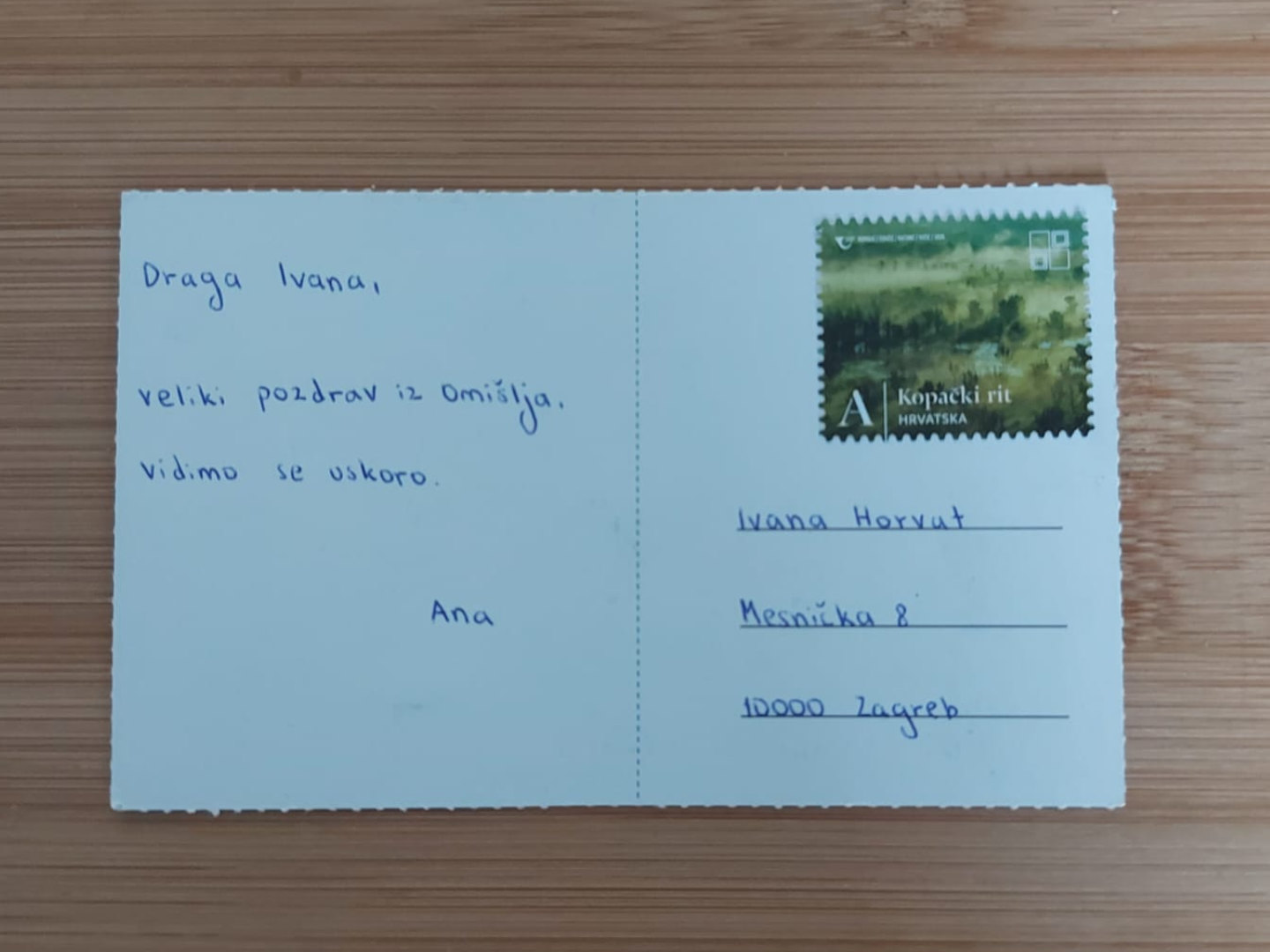 napisati poštansku adresu