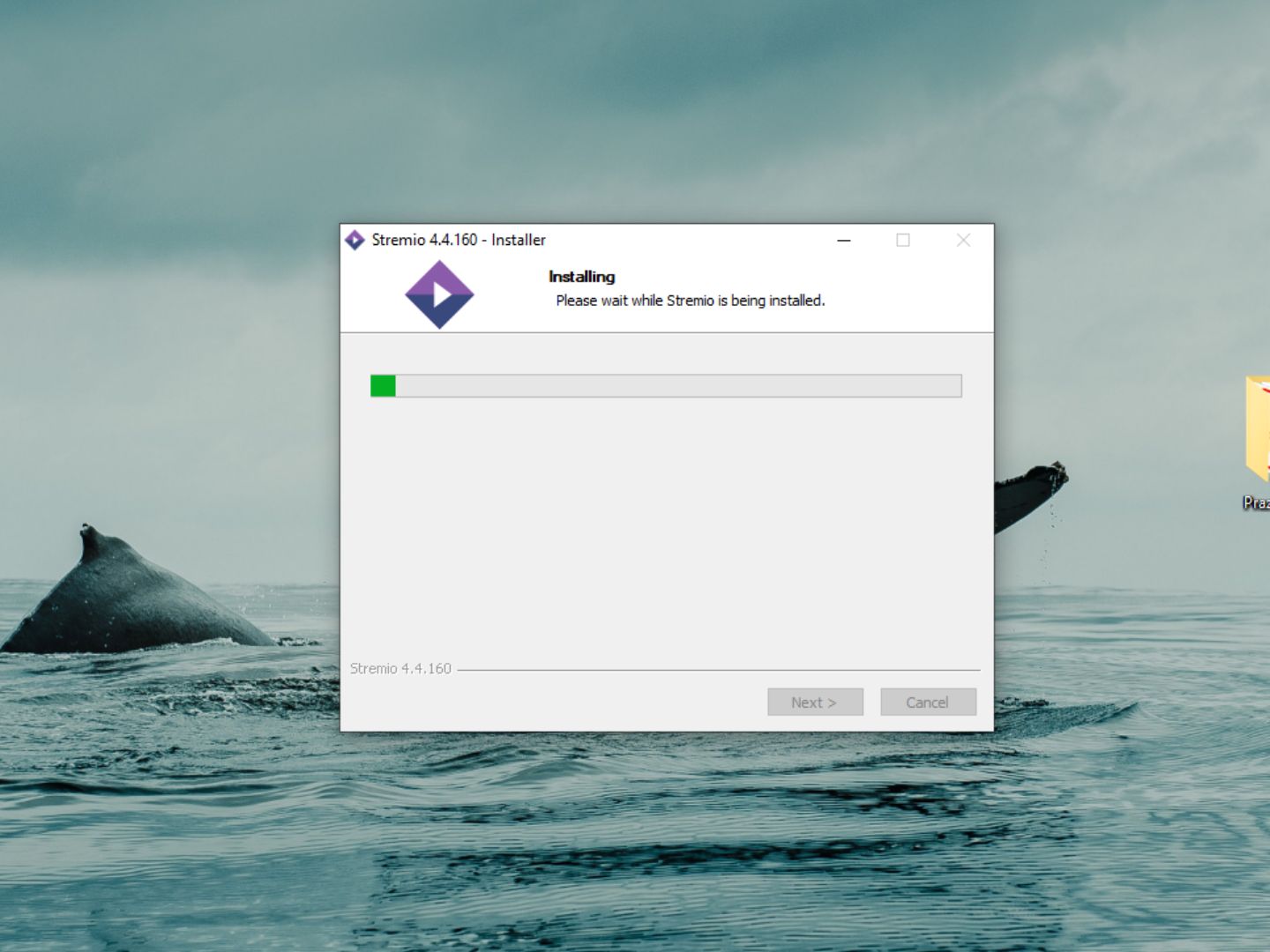Instaliraj Stremio U postupku instalacije Stremio aplikacije na računalo pokrenut postupak instalacije
