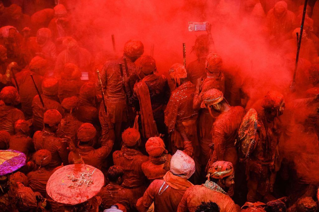 Celebrated Holi In Mathura, UttarPradesh