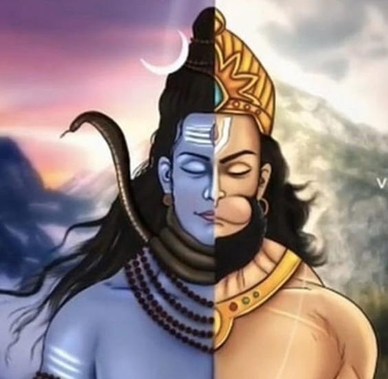 Lord Shiva And Lord Hanuman