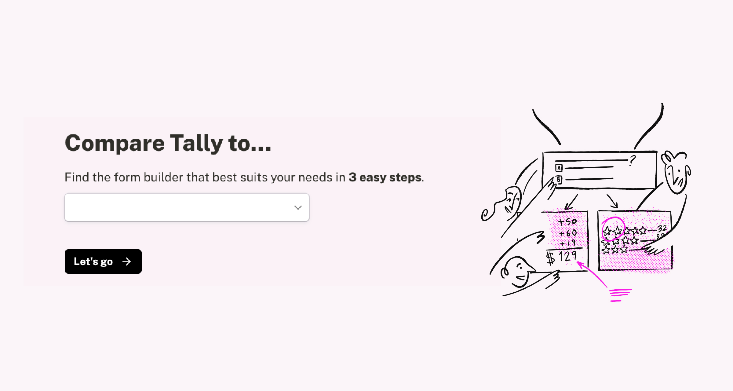 Compare tally to other form builders