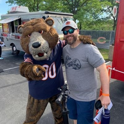 Chicago Bears mascot Staley seen distributing t-shirts to fans during  News Photo - Getty Images